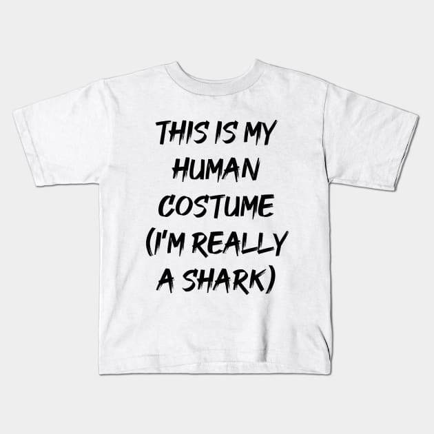 I just really like sharks okay? brown professional artwork Kids T-Shirt by vezny